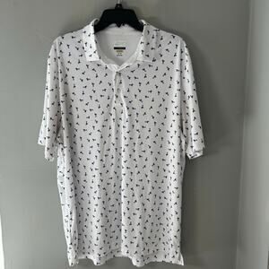 Greg Norman Golf Polo with Martini Glass design, Play Dry, Sz XL